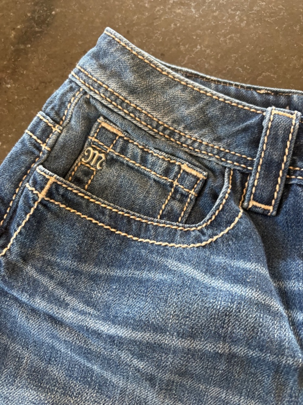 Miss Me High Rise Denim Skirt Size 31 Southwestern Western Y2K - Picture 9 of 14